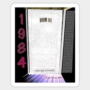 1984 Room 101 image and quote Sticker